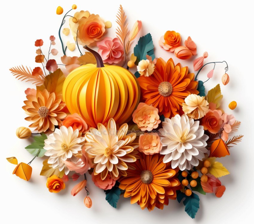 Floral Fall thanksgiving Illustration (10)