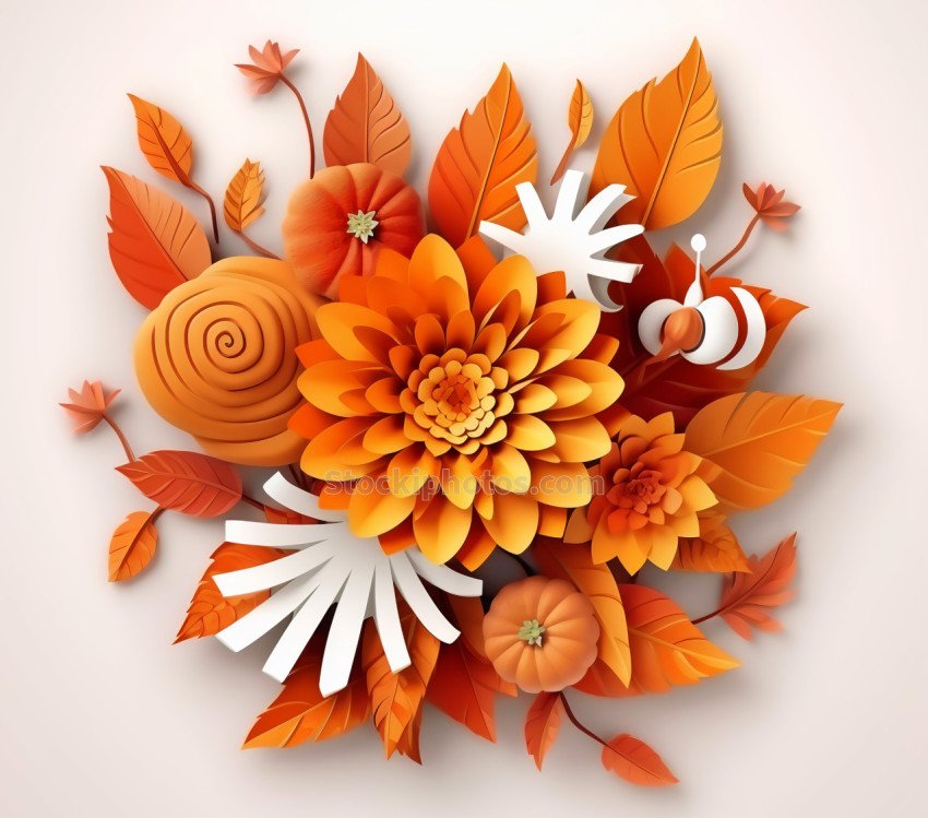 Floral Fall thanksgiving Illustration (15)