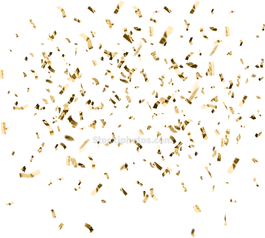 Gold confetti overlays