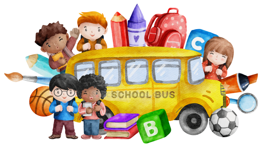 Back to school cartoon clipart Pattern and Sketch (2)