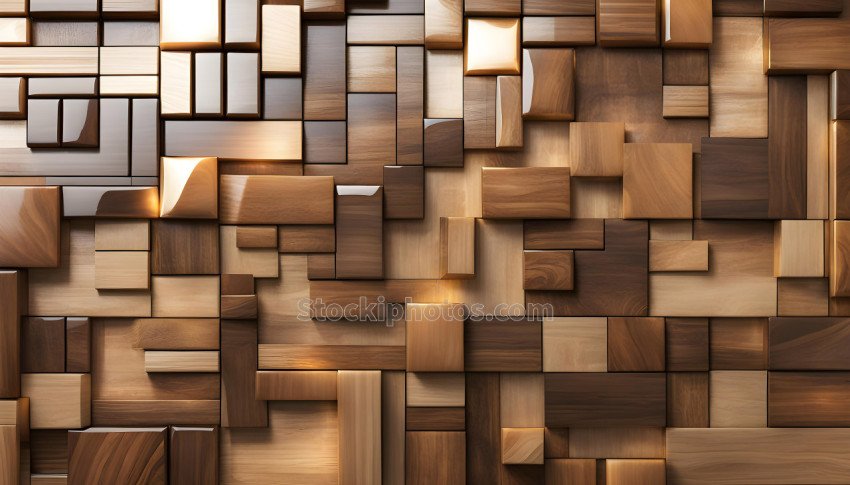 abstract wooden glossy mosaic wall texture grunge deco style with