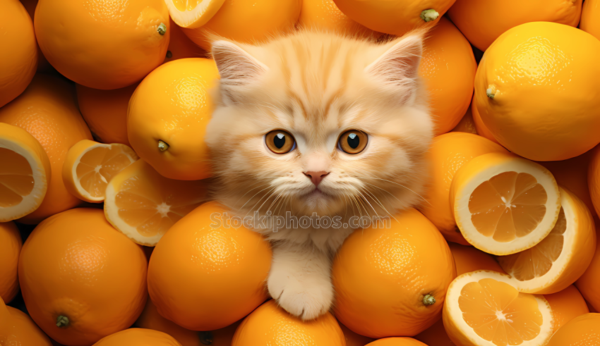 Cat and Dogs HD Pet Lovers Oranges Fruit Wallpaper Illustrations (7)