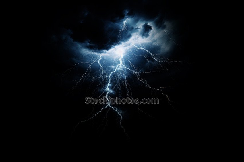 Dark and Blue Lightning Overlay (2)