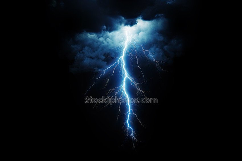 Dark and Blue Lightning Overlay (5)