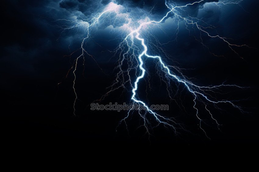 Dark and Blue Lightning Overlay (9)