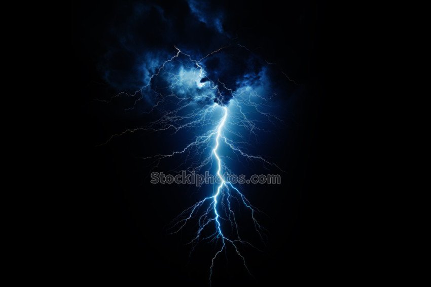 Dark and Blue Lightning Overlay (19)