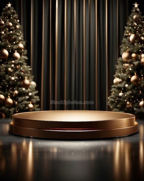 christmas elegant luxury podium stage display mockup show product (7)