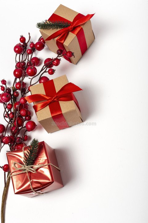 Background with Christmas Decoration Composition