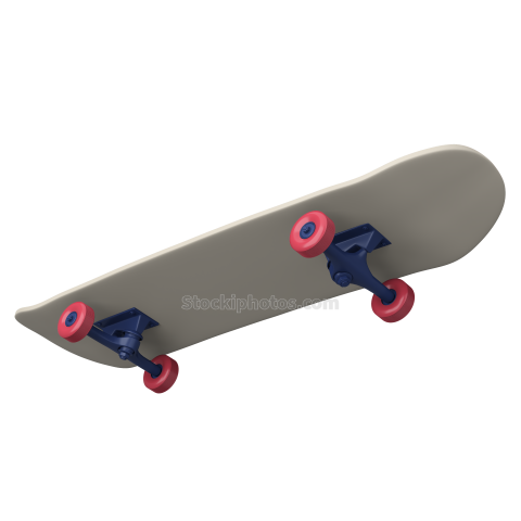 3D Young Male Working Illustration Skate