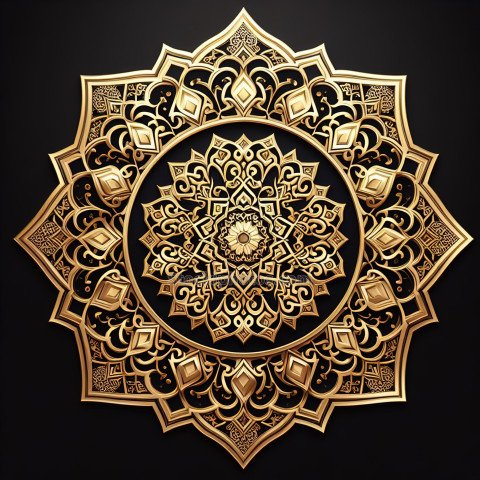 3d mehndi henna drawing circular mandala