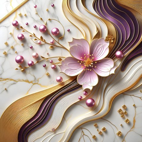 Background illustration piece art with flower