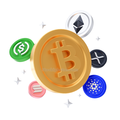 3D Cryptocurrency Illustration icons (2)