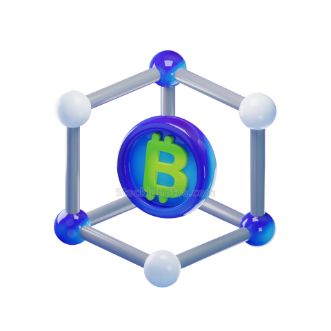 Blockchain Cryptocurrency 3D Icons