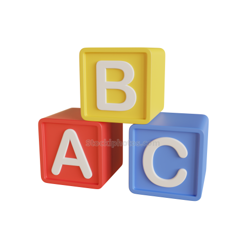 3d education kid wooden toys alphabet block