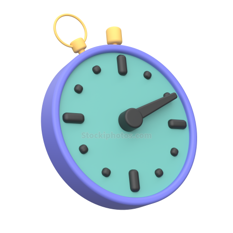 Shopping Tracking Delivery 3D Icon stopwatch