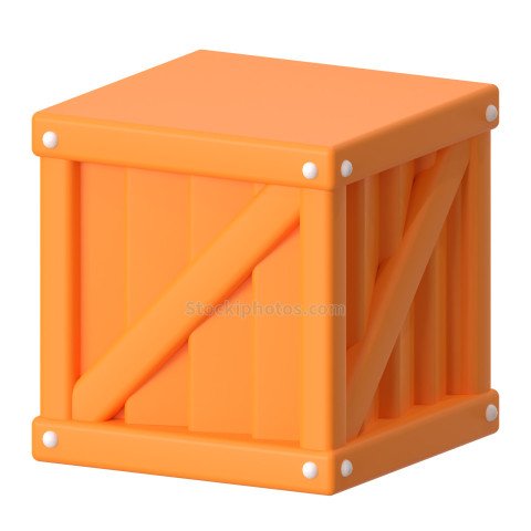 3d Delivery Services Icon Wooden Box