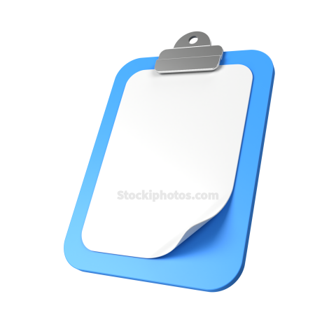 Back to School 3D Illustration Icon Clipboard