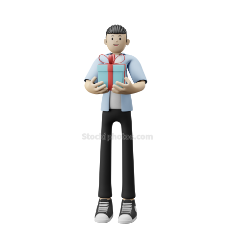 3D Male Character Poses Illustration Young Boy (11)