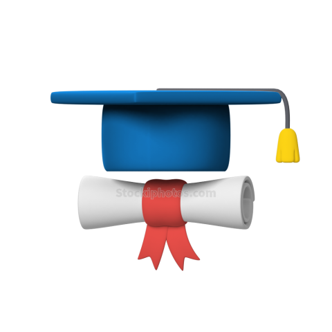 3d Education Illustration Graduation Hats