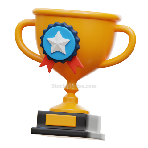 3d Education Illustration Trophy