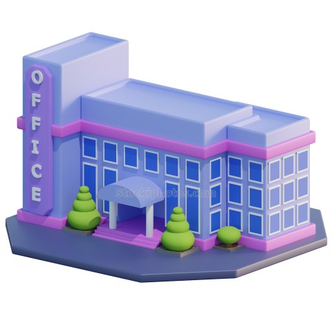 3d Building and Landmarks Illustration office