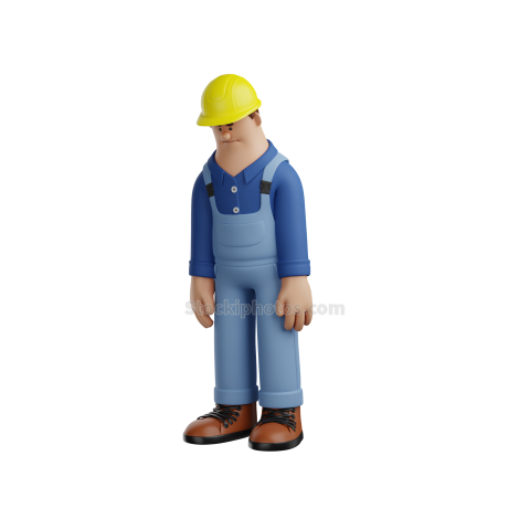 3D Electrician Construction Worker Illustration (9)