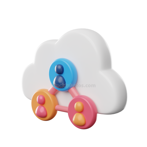 Cloud Tech AI Saas 3D UI icon Colorful Angle2 (3)