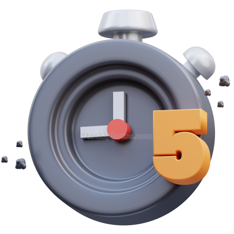 Cooking Time 3d Illustration timer 5