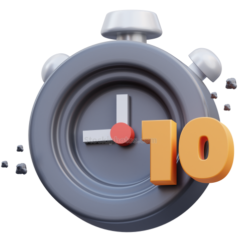 Cooking Time 3d Illustration timer 10