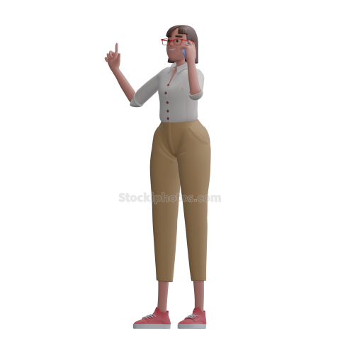 3D Girl Character Poses Illustratrion (16)