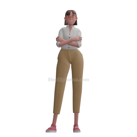 3D Girl Character Poses Illustratrion (25)