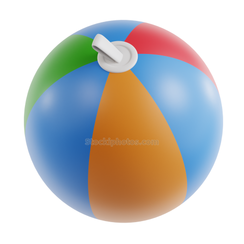 3D Summer Activity Illustration Beach ball