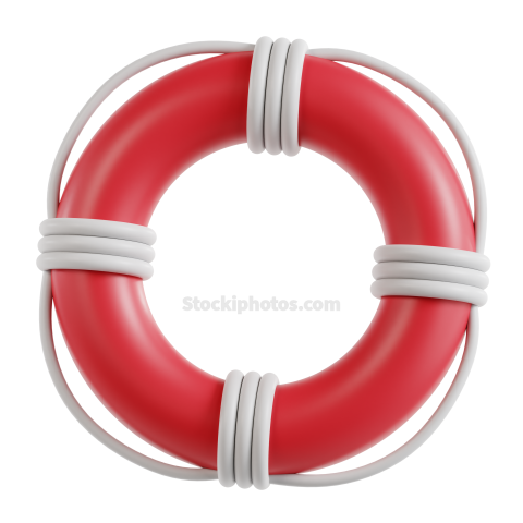 3D Summer Vacation Activity Illustration Lifebuoy