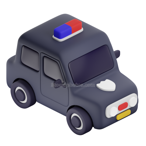 Motor Vehicle Car 3d Illustration Icon Police Car