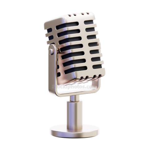 Electronic Device 3d Illustration microphone