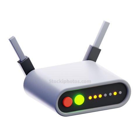 Electronic Device 3d Illustration wifi router