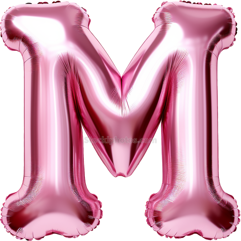 pink foil balloon alphabets m