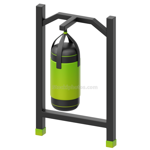 Fitness & Workout Equipment 3D Icon Punching Bag