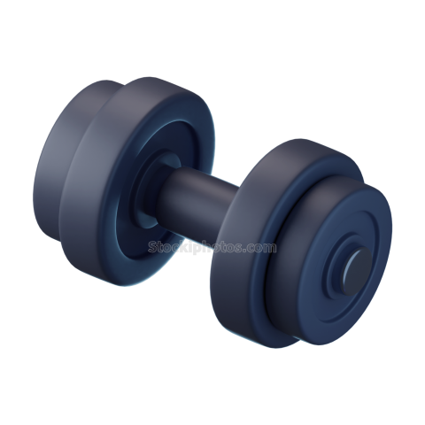 Fitness Gym 3D Icon Barbell