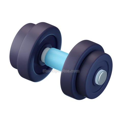 Fitness Gym 3D Icon Barbell 3