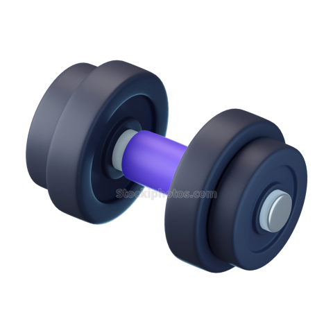 Fitness Gym 3D Icon Barbell 5