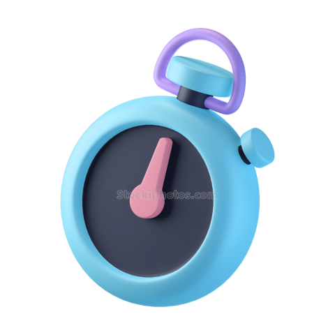 Fitness Gym 3D Icon Stopwatch 3