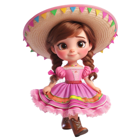 3D Cute Young Girls Party Celebration Decoration (7)