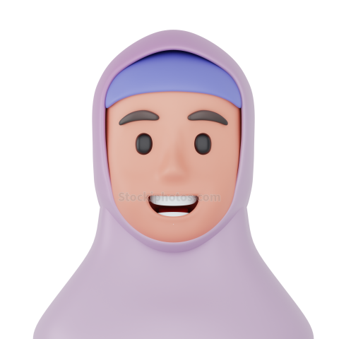 3D Demographic Avatar Illustration Muslim Woman