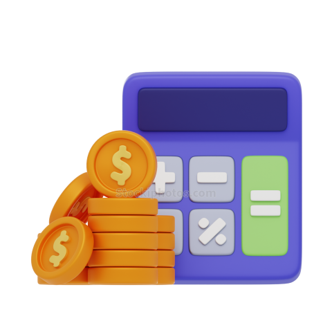 Business and Finance 3D Illustration Icon Accounting