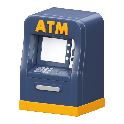 Financial Planning 3d Icon Atm Machine