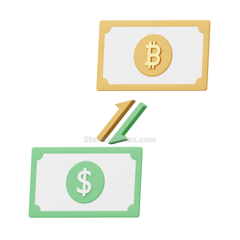 Blockchain and Crypto 3d Icon Money