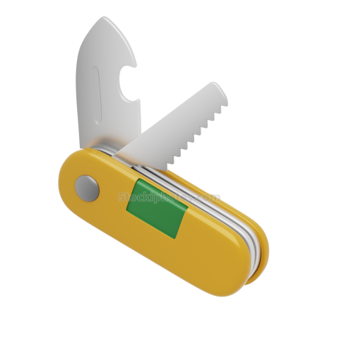 Traveler Camping Hiking 3D Illustration Knife