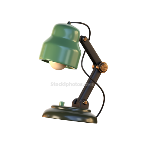 3D Education Green School Illustration Icon lamp