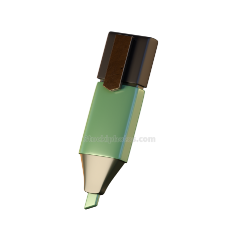 3D Education Green School Illustration Icon marker